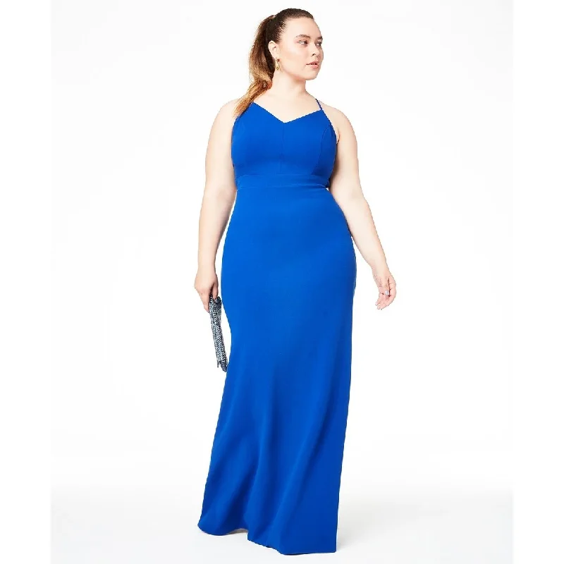 Cozy Knits B Darlin Women's Trendy Lace-Back Gown Medium Blue Size 18