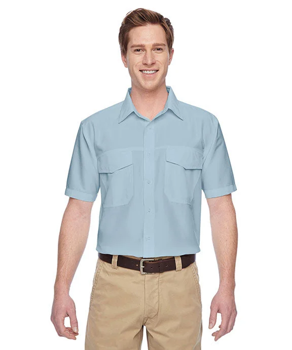 Cozy Chic M580 - Harriton Mens Key West Short-Sleeve Performance Staff Shirt | Cloud Blue Cozy Chic M580 - Harriton Mens Key West Short-Sleeve Performance Staff Shirt | Cloud Blue