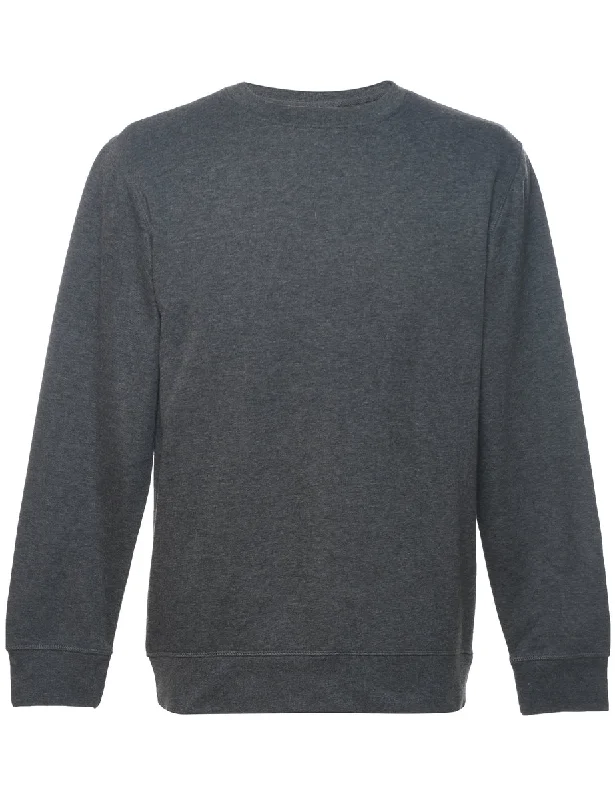 Chic Lounge Dark Grey Plain Classic Sweatshirt - S