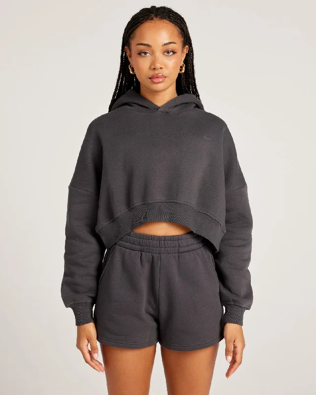 Trendy Items Omni Cropped Hoodie - Charcoal