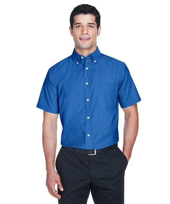Simple Comfort M600S - Harriton Mens Short-Sleeve Oxford with Stain-Release