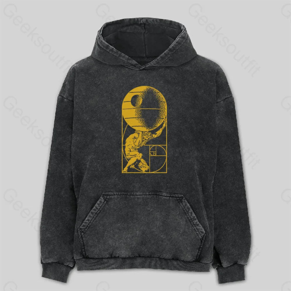 Versatile Comfort Fibonacci Death Star Washed Hoodie