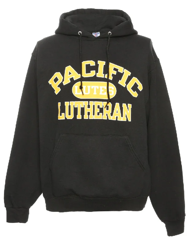 Cozy Lifestyle Pacific Lutheran Jerzees Printed Black & Yellow Sweatshirt - M