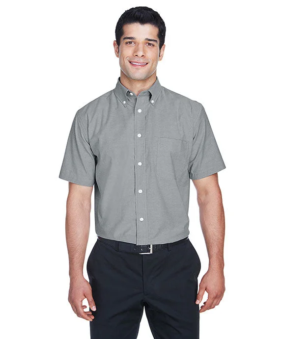Urban Chic M600S - Harriton Mens Short-Sleeve Oxford with Stain-Release | Oxford Grey Urban Chic M600S - Harriton Mens Short-Sleeve Oxford with Stain-Release | Oxford Grey