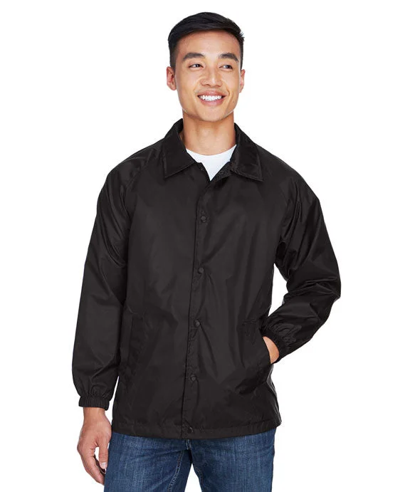 Comfortable Fitwear M775 - Harriton Adult Nylon Staff Jacket | Black