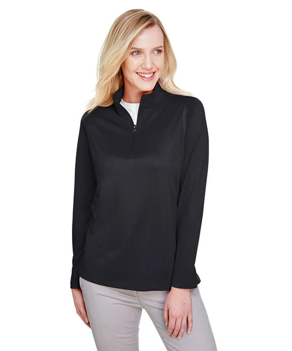 Relaxed Fits M748W - Harriton Ladies Advantage Snag Protection Plus Quarter-Zip | Black Relaxed Fits M748W - Harriton Ladies Advantage Snag Protection Plus Quarter-Zip | Black