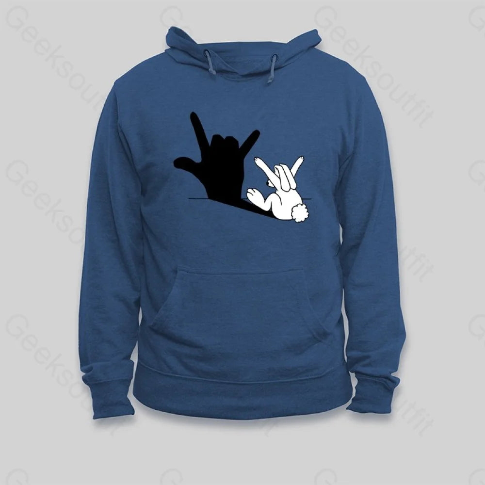 Smart Comfort Funny Rabbit Hand Shadow Hoodie