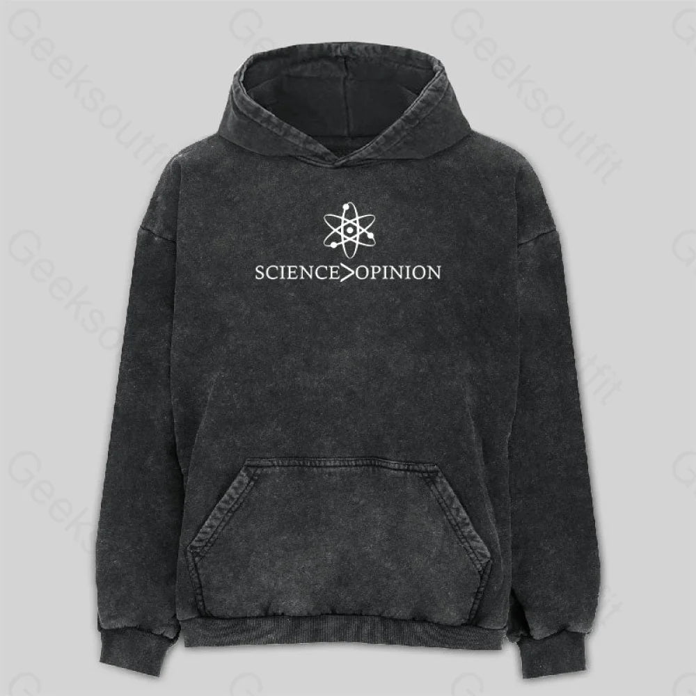 Floral Prints Science is Greater Than Opinion Washed Hoodie