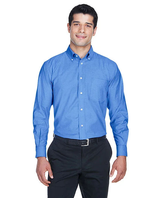 Weekend Wear M600 - Harriton Mens Long-Sleeve Oxford with Stain-Release