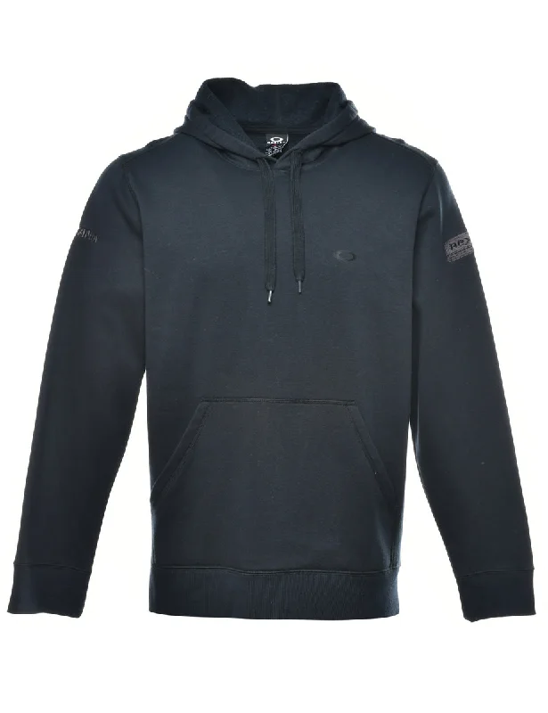 End Of The Year Black Plain Hooded  - M