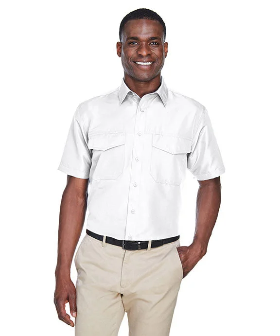Easy Fashion M580 - Harriton Mens Key West Short-Sleeve Performance Staff Shirt | White Easy Fashion M580 - Harriton Mens Key West Short-Sleeve Performance Staff Shirt | White