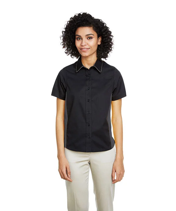 Comfortable Chic M586W - Harriton Ladies Flash IL Colorblock Short Sleeve Shirt
