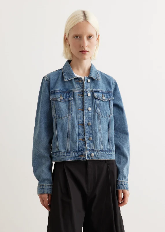 Effortless Comfort Zipper Denim Jacket