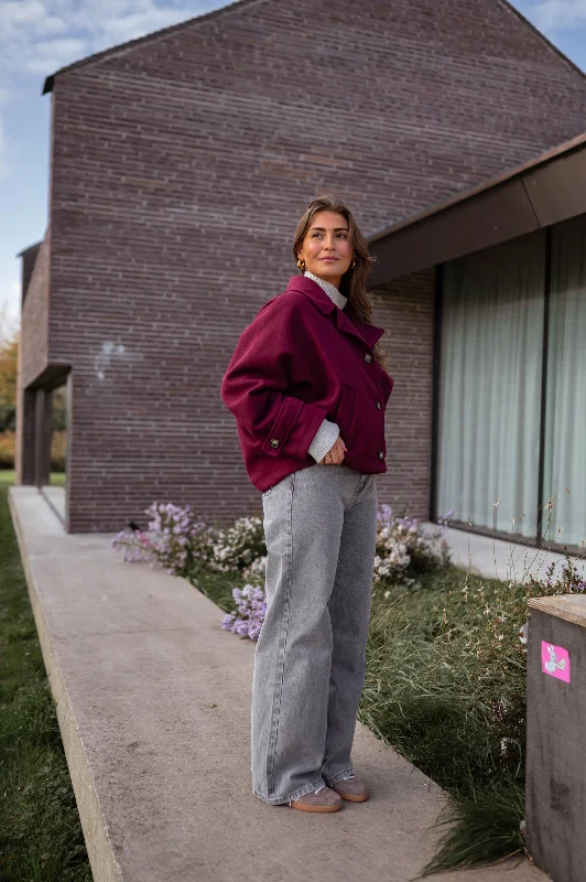 Versatile Comfort Burgundy Tosca Coat