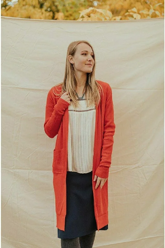 Cozy Fitting Cynthia Pocket Fit Cardigan Poppy