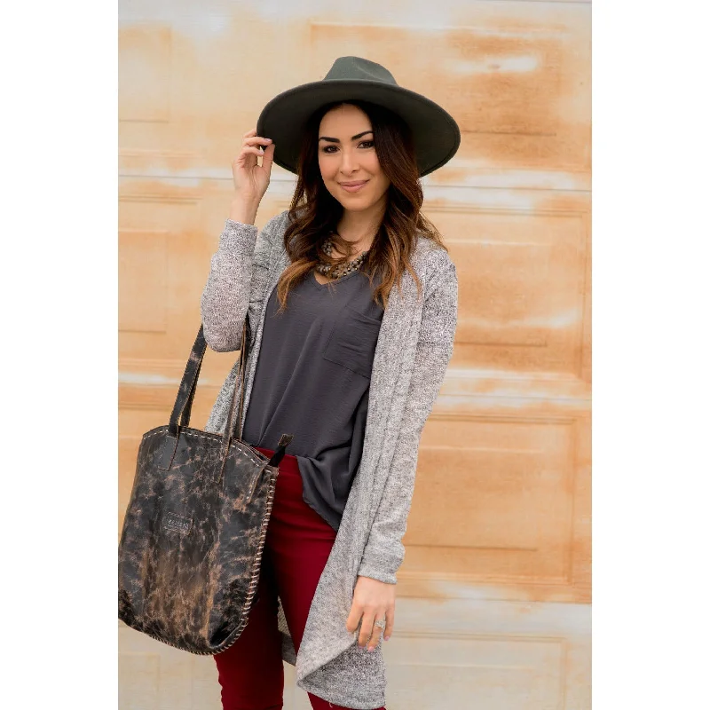 Elegant Casuals Raw Stitched Cardigan