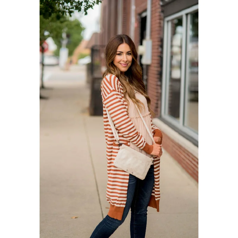 Urban Chic Striped So Soft Tunic Cardigan