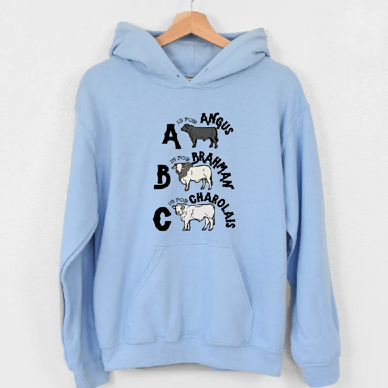 ABC Cattle Breeds Hoodie (S-3XL) Unisex - Multiple Colors!