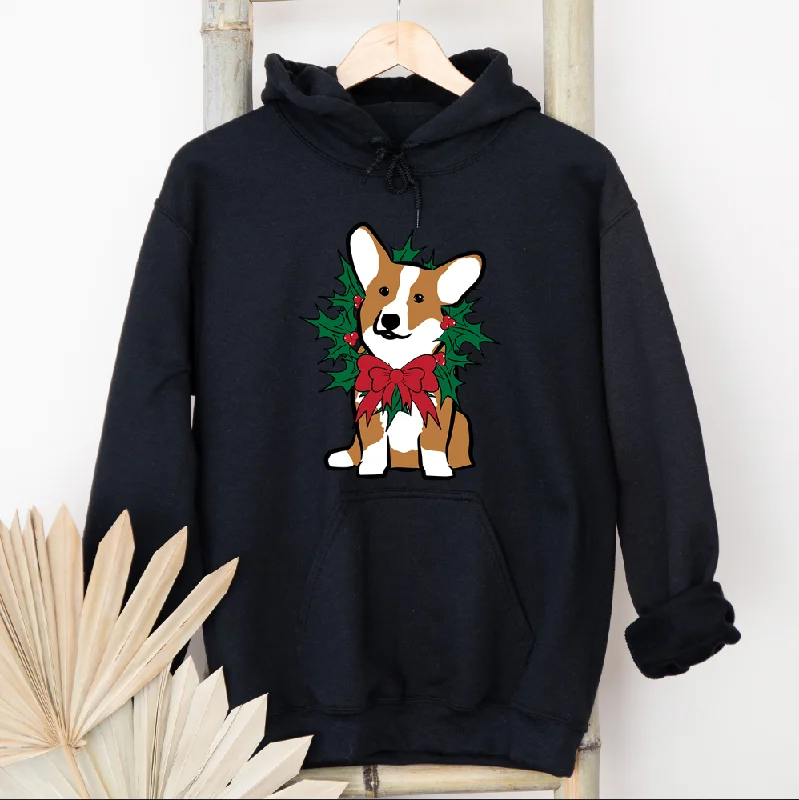 Corgi Christmas Wreath Hoodie (S-3XL) Unisex - Multiple Colors!