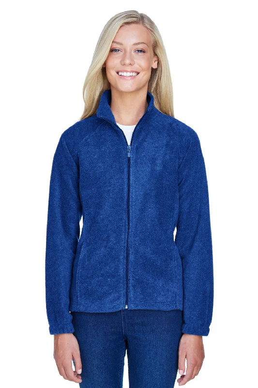 Harriton Womens Pill Resistant Fleece Full Zip Jacket - True Royal Blue