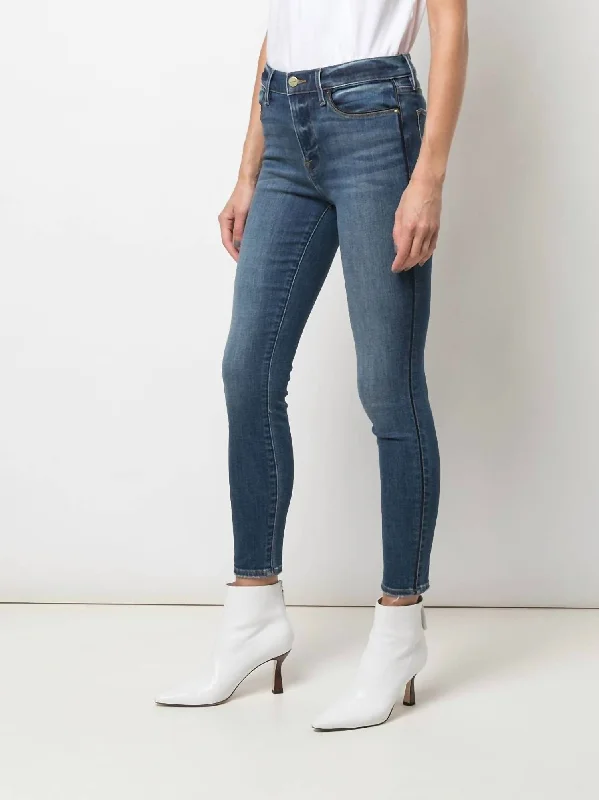 Le High Tux Stripe Jeans In Serrano