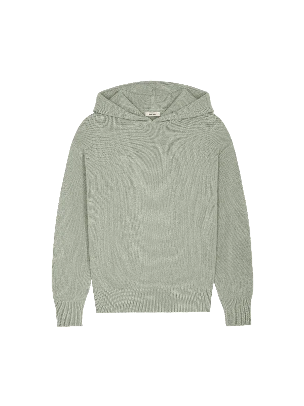 Mens DNA Recycled Cashmere Hoodie—moss green