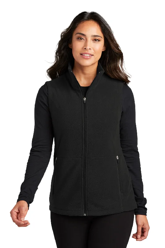 Port Authority Womens Accord Pill Resistant Microfleece Full Zip Vest - Black