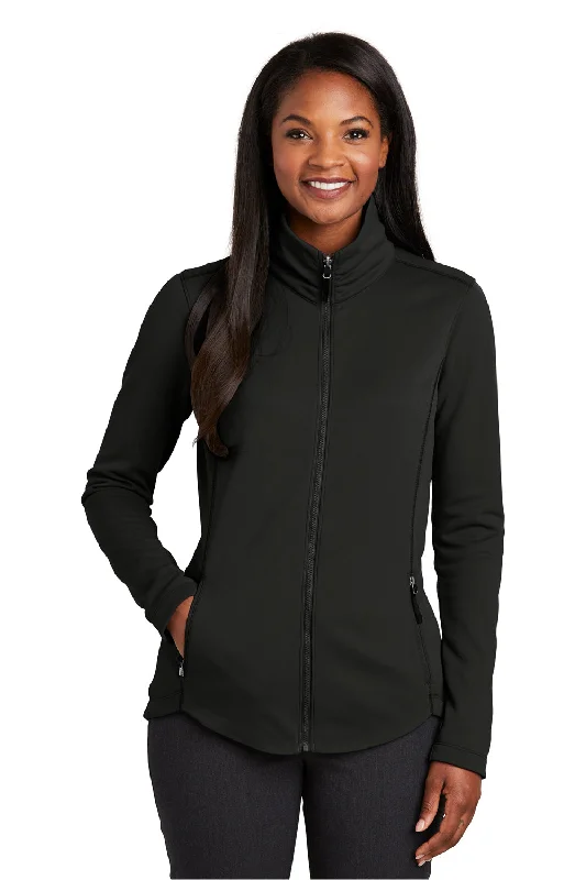 Port Authority Womens Collective Full Zip Smooth Fleece Jacket - Deep Black