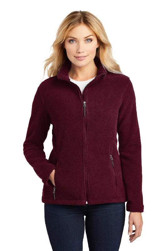 Port Authority Womens Full Zip Fleece Jacket - Maroon