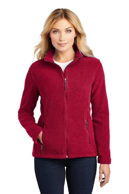 Port Authority Womens Full Zip Fleece Jacket - True Red