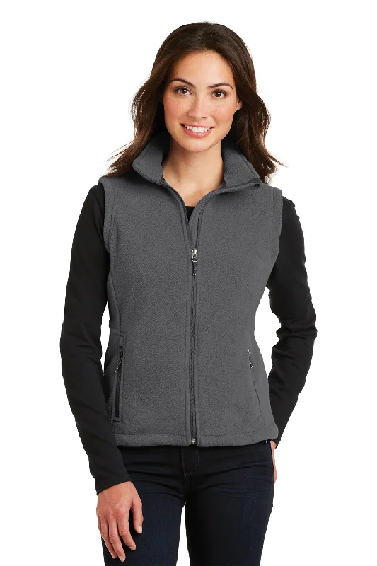 Port Authority Womens Full Zip Fleece Vest - Iron Grey