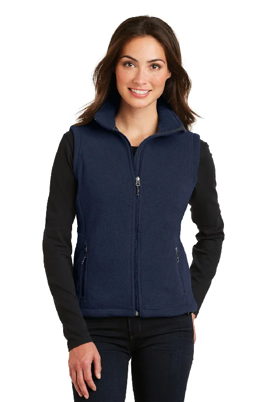 Port Authority Womens Full Zip Fleece Vest - True Navy Blue