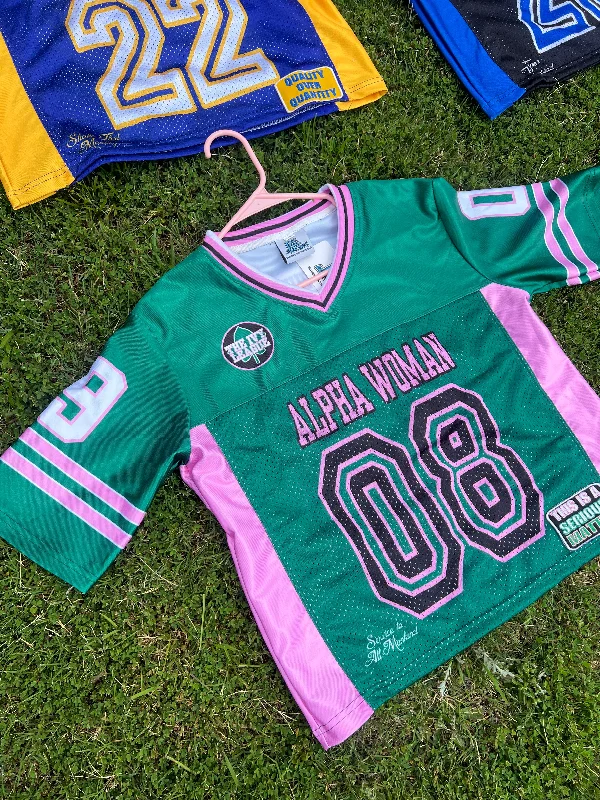 Alpha Woman Cropped Football Jersey Pre-Order