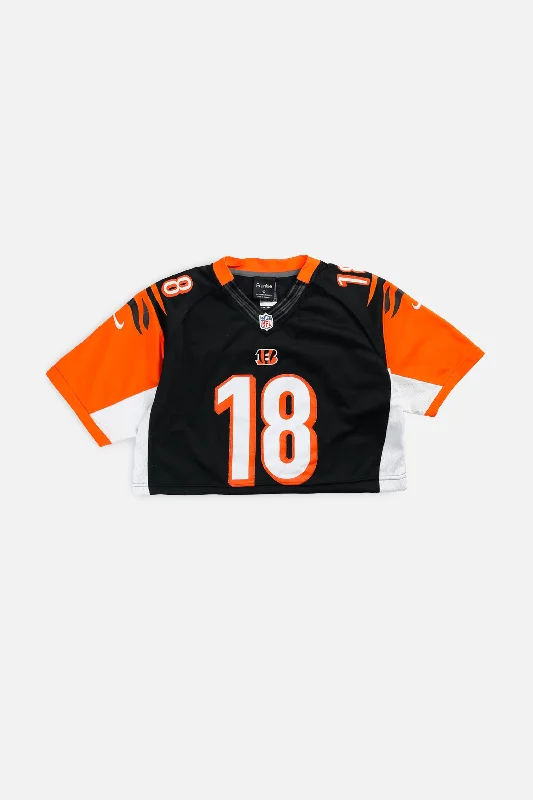 Chic Lounge Rework Crop Cincinnati Bengals NFL Jersey - M