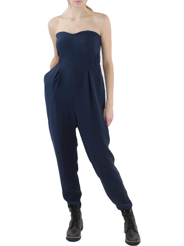 Womens Strapless Cocktail Jumpsuit