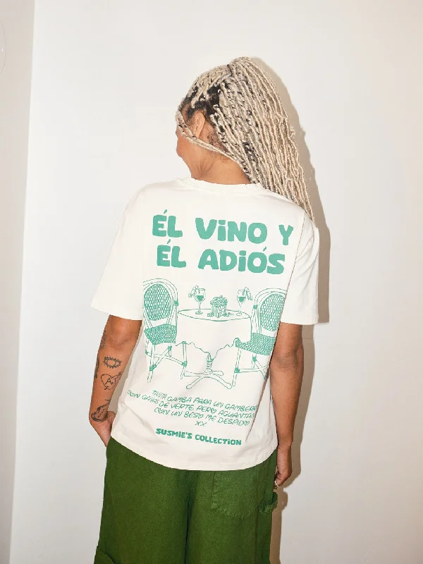 Él Vino Y Él Adiós T-Shirt - White & Green