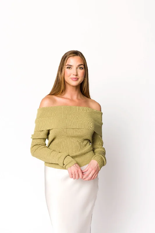 First Glance Top in Olive